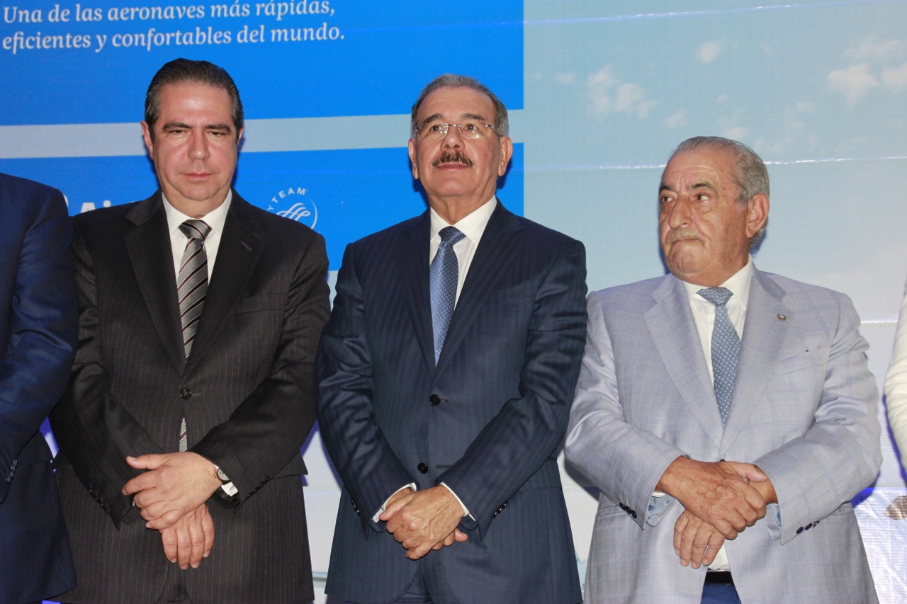 Francisco Javier García, Danilo Medina y Pepe Hidalgo.