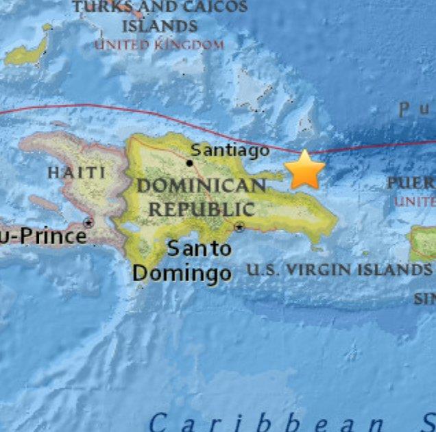 Sismo de magnitud 4.8 se siente en República Dominicana
