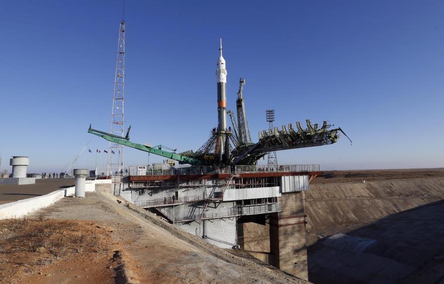 La Soyuz MS-03 llega a la plataforma de lanzamiento