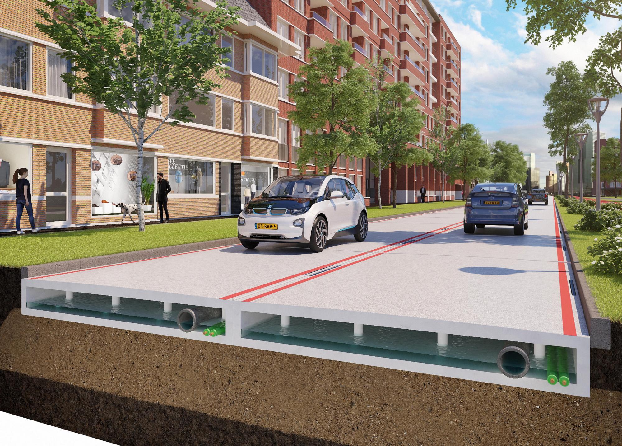 Carretera con material reciclado en Holanda