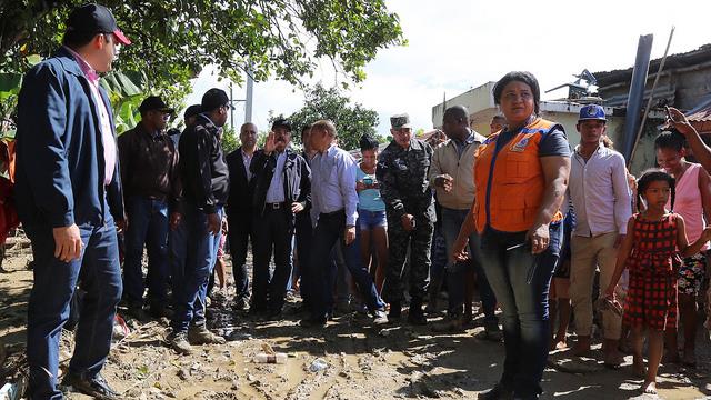 Presidente Medina recorre el Cibao para dar seguimiento a la situación provocada por las lluvias