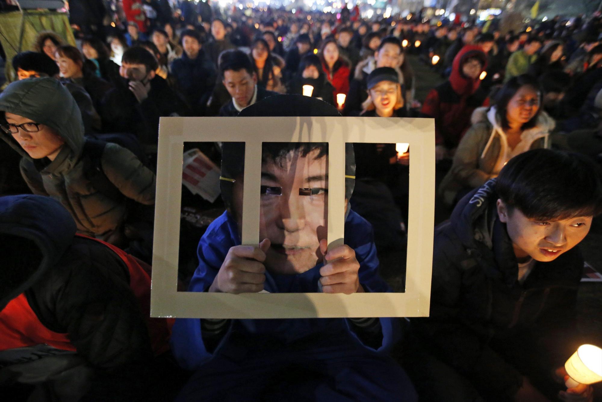 Protesta contra presidenta surcoreana