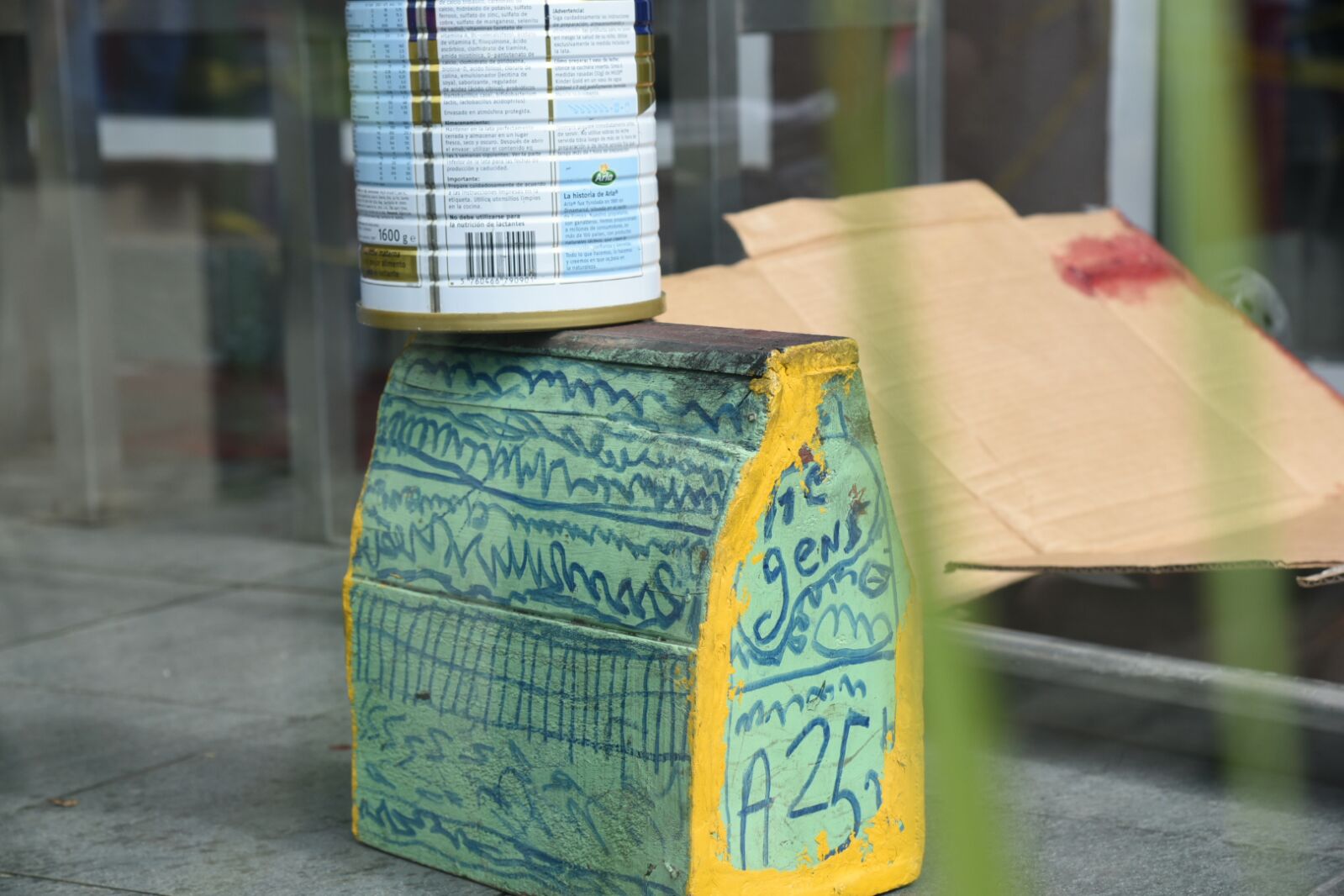 Vista de los utensilios de trabajo de la víctima. 