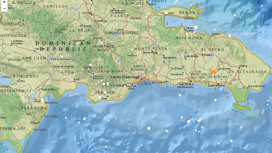 Temblor de 4.2 grados se registró anoche en La Romana 