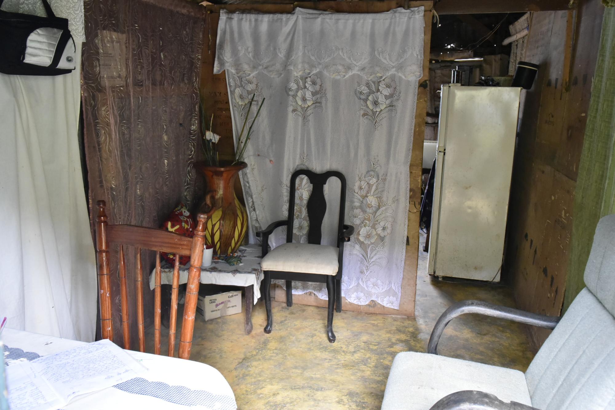 Interior de la vivienda de Margarita y Bienvenido.