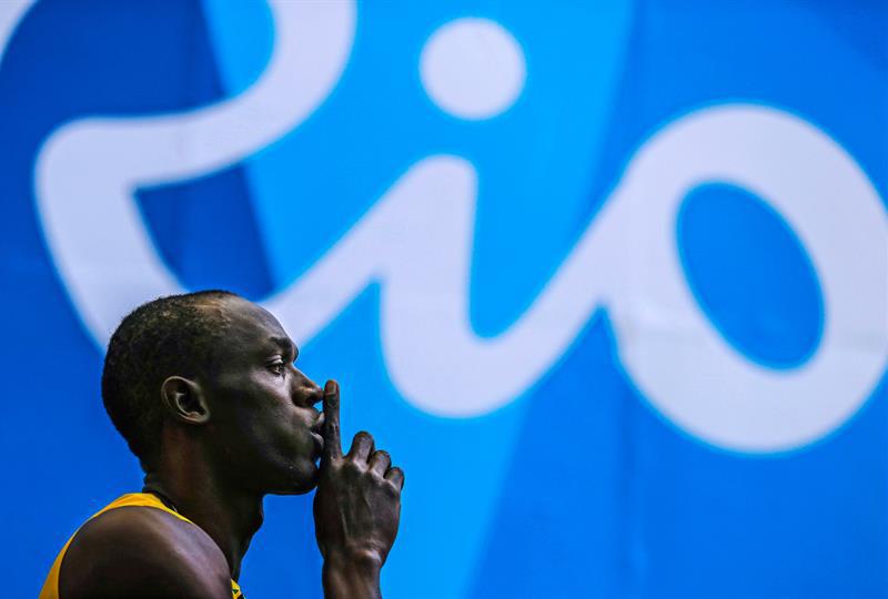 El 13 de agosto Usain Bolt, de Jamaica, llega al estadio para competir en los 100 metros de los hombres en los Juegos Olímpicos de 2016 en el Estadio Olímpico de Río de Janeiro, Brasil.