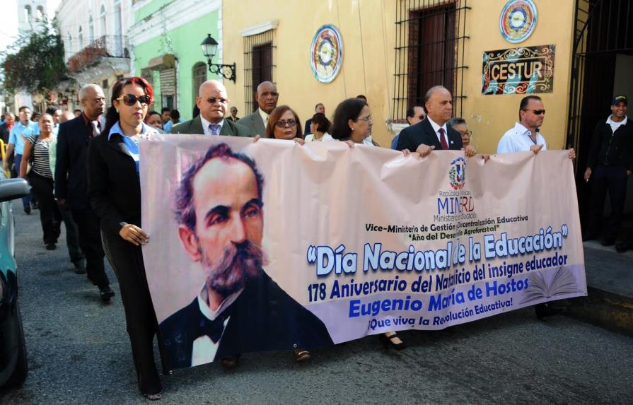 Educación celebra Día Nacional de la Educación y el 178 aniversario del natalicio de Eugenio María de Hostos 