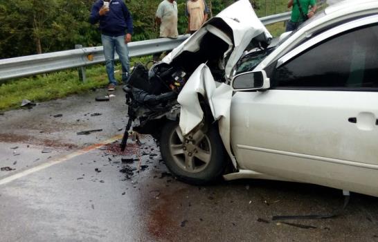 Accidente deja cuatro heridos en la autovía de Samaná 