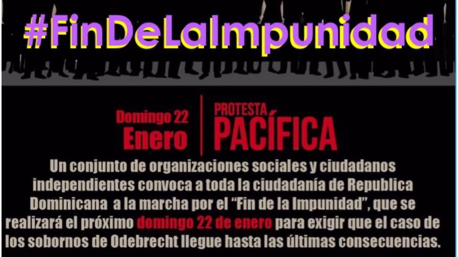 Instan a los dominicanos a manifestarse contra impunidad en los sobornos de Odebrecht 
