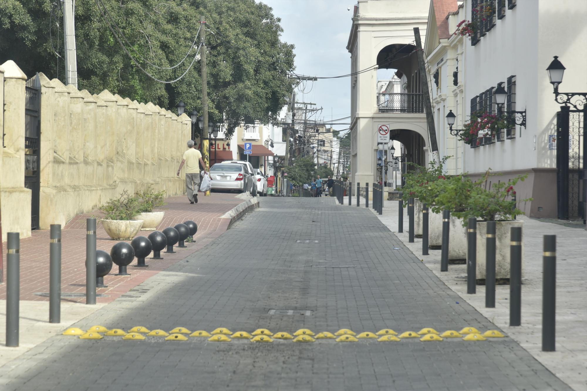Algunas de las calles remozadas de la Ciudad Colonial.