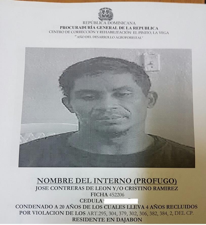 Autoridades informan la muerte de un reo durante acción de fuga en la cárcel de La Vega