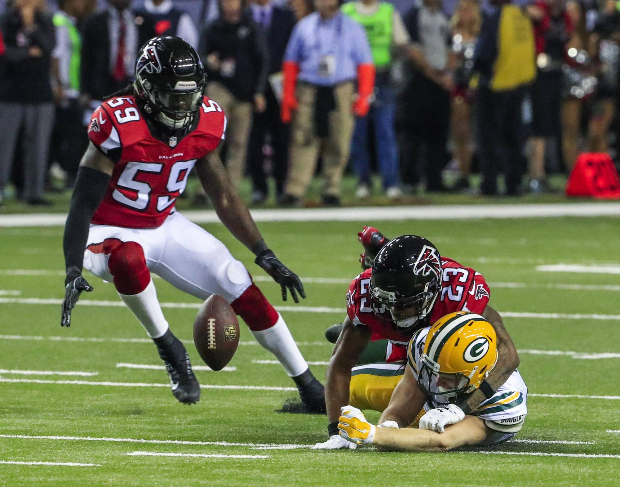 Imagen del partido que enfrentó a los Falcons de Atlanta contra los Green Bay Packers el 22 de enero del 2017.