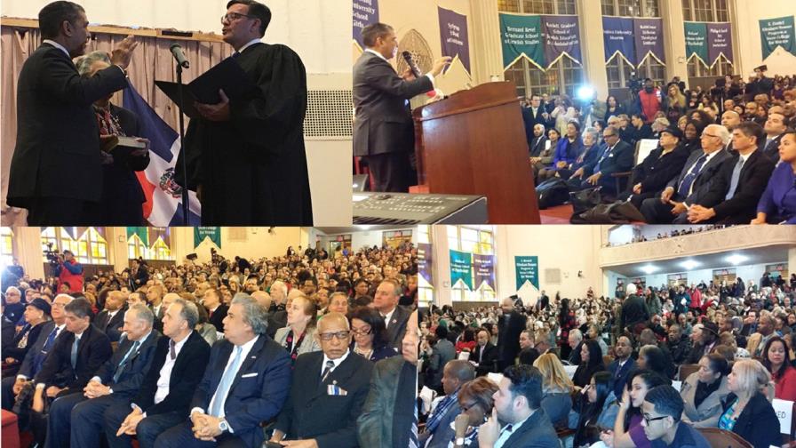 Adriano Espaillat se juramenta en un masivo acto en Alto Manhattan