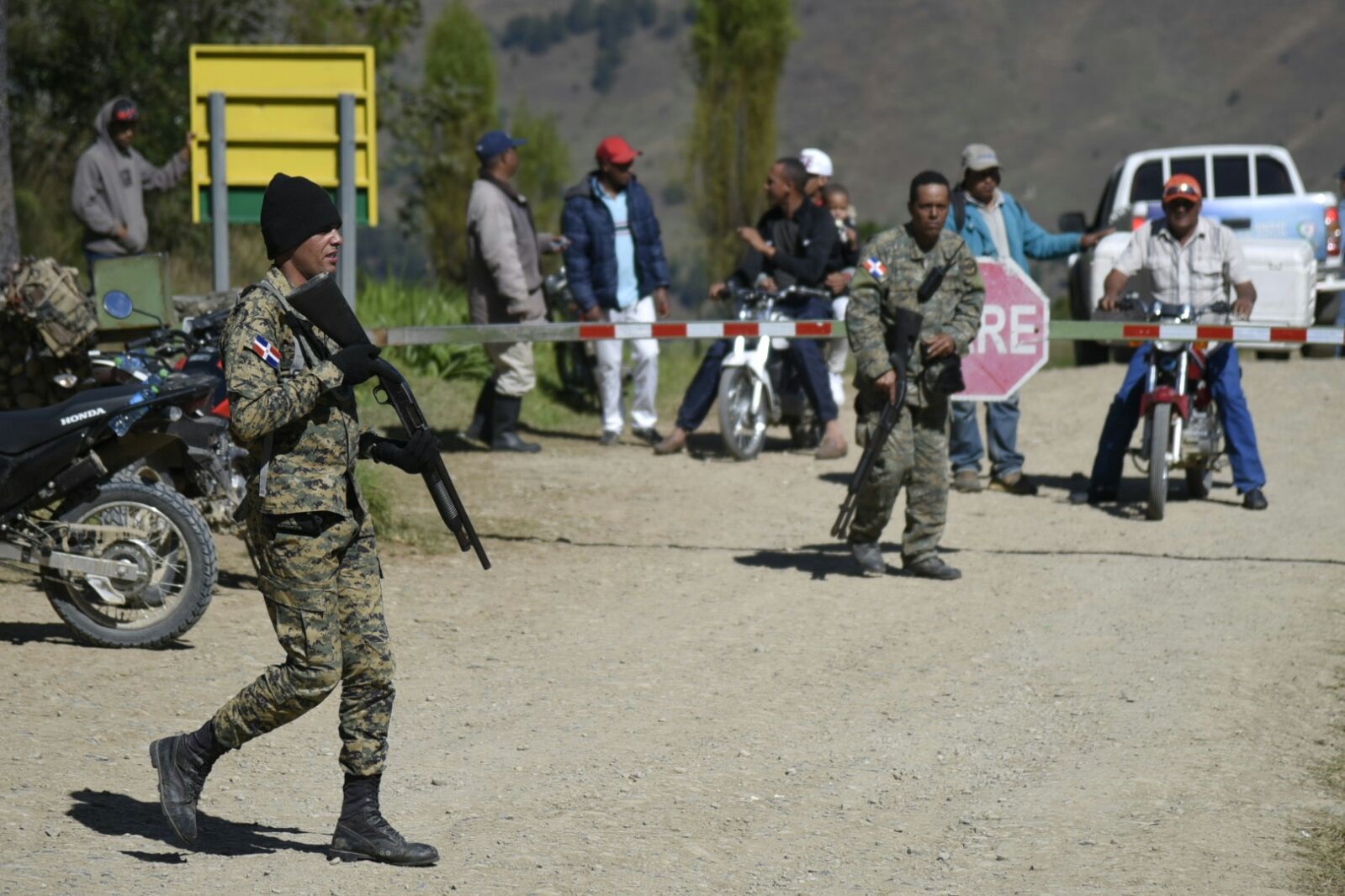 Los militares que permanecen en el Parque Nacional de Valle Nuevo.