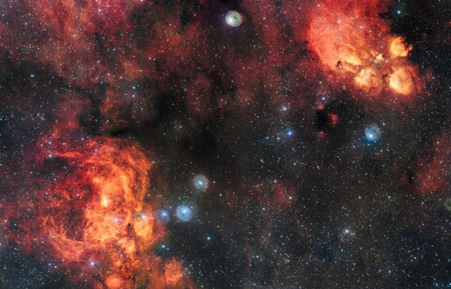 Nebulosas zarpa de gato y langosta, en una foto de 2.000 millones de píxeles
