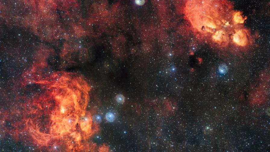 Nebulosas zarpa de gato y langosta, en una foto de 2.000 millones de píxeles