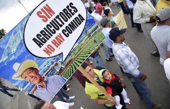 Agricultores de Valle Nuevo protestan en Medio Ambiente