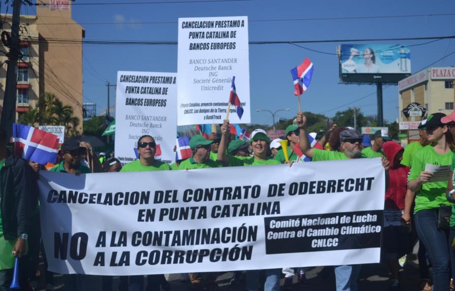 Celebrarán marcha este jueves en reclamo de cancelación contratos Odebrecht de Punta Catalina