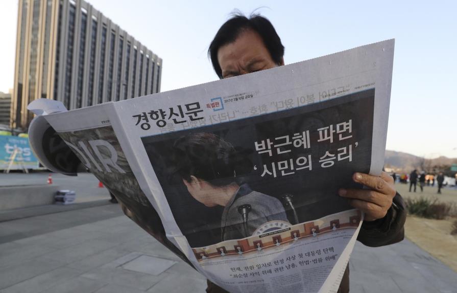 Ratifican la destitución de la presidenta de Corea del Sur por cargos de corrupción