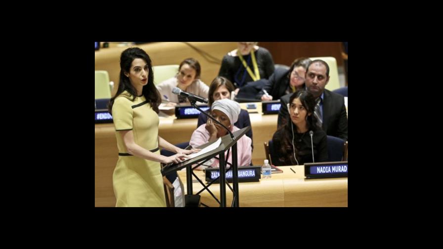 Esposa de George Clooney pide en Naciones Unidas que ISIS no quede impune