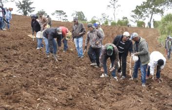 Agricultores desalojados de Valle Nuevo marchan en Constanza La Vega 