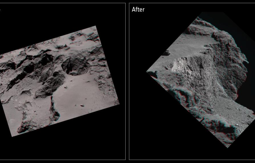 La ‘pequeña metamorfosis’ del cometa de la sonda Rosetta al acercarse al sol