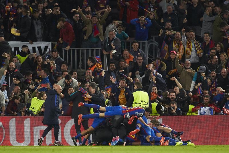 La UEFA multa al Barcelona por celebración del 6-1 en la cancha 