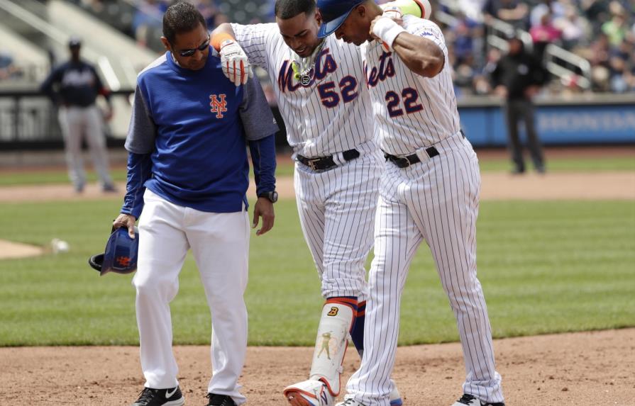 VIDEO:Yoenis Céspedes sufre lesión en derrota de Mets ante Bravos 