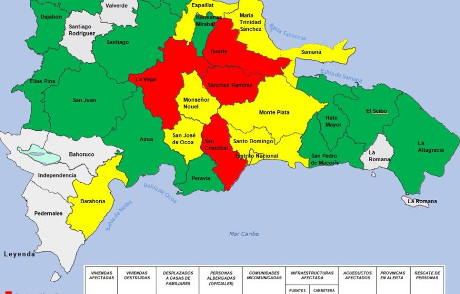 El COE aumenta a cuatro las provincias en alerta roja 