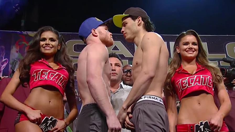 “Canelo” Álvarez y Chávez júnior empatan en la báscula