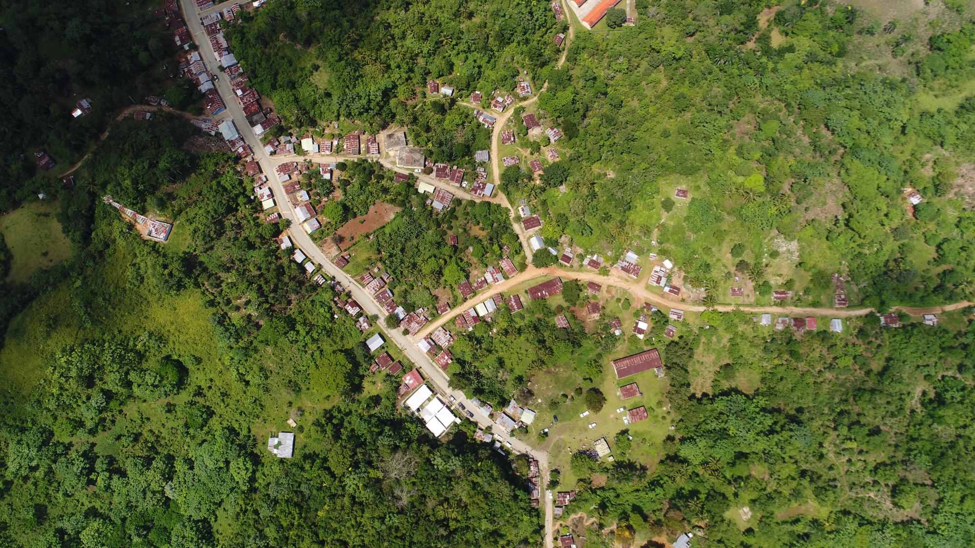 Vista aérea de la comunidad de Los Limones.