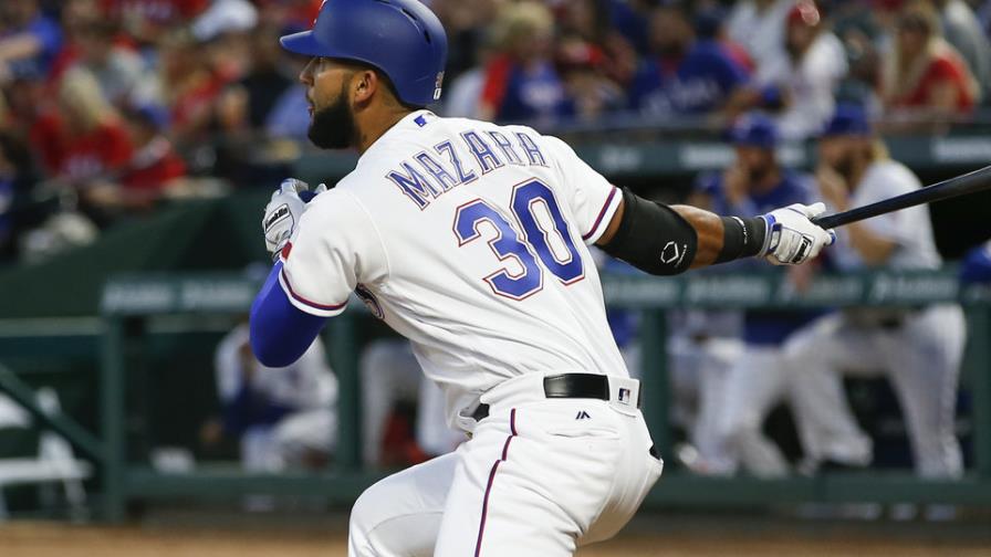 VIDEO: Nomar Mazara conecta doble; Maikel Franco dispara jonrón