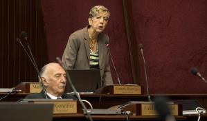 Senadora Ginette Bournigal  arremete contra funcionarios