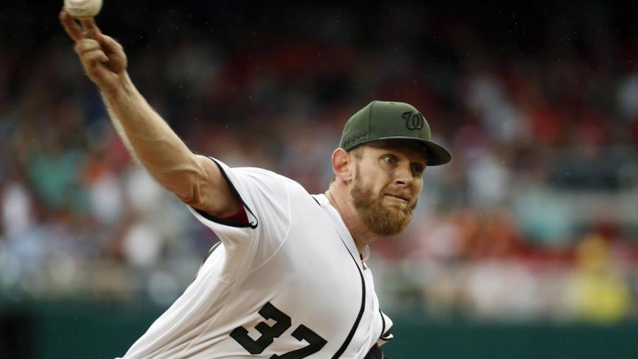 Strasburg superbo: poncho a 15 y guía triunfo de Nacionales sobre Padres 