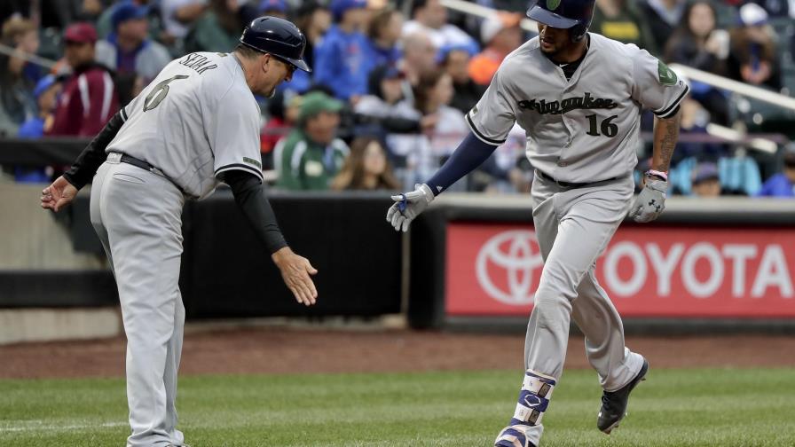 VÍDEO: Domingo Santana la volvió a sacar, pero esta vez Milwaukee perdió