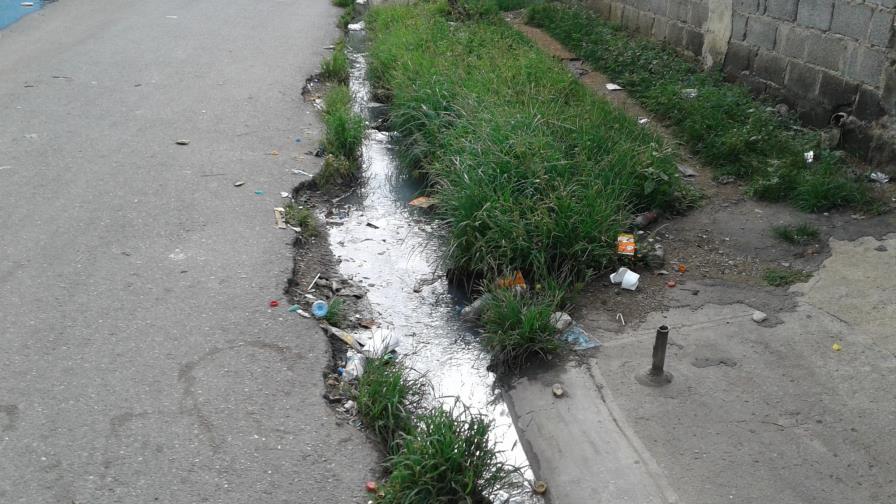 Insalubridad detrás de iglesia San Vicente de Paúl, en Los Mina