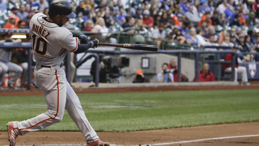 Núñez dispara jonrón en triunfo de los Gigantes sobre los Cerveceros