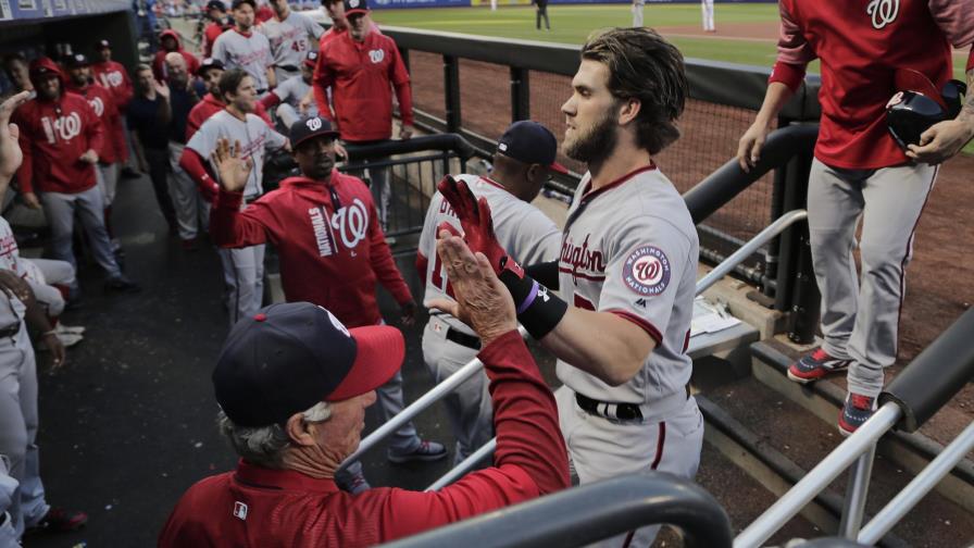 Con jonrón, Bryce Harper encamina triunfo de Nacionales ante Mets 