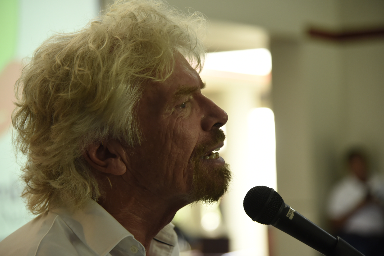 Richard Branson durante su participación en la Rueda de Prensa