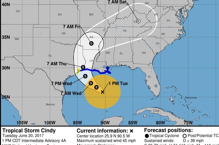 Se forma Cindy, la tercera tormenta tropical en el Atlántico