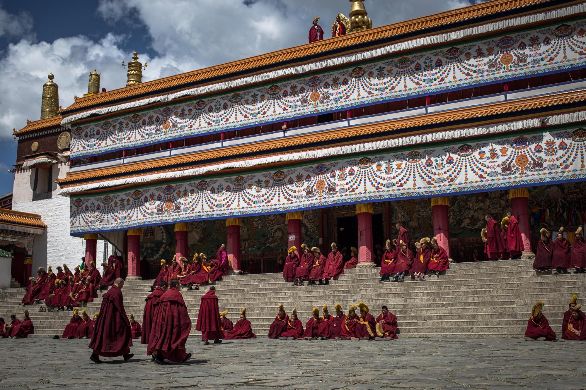 Para rezar en el monasterio de Labrang