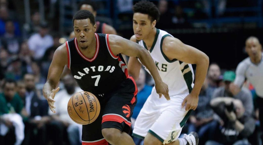 Toronto Raptors’ Kyle Lowry steals the ball from Milwaukee Bucks’ Malcolm Brogdon. (Morry Gash/AP) Toronto Raptors’ Kyle Lowry steals the ball from Milwaukee Bucks’ Malcolm Brogdon. (Morry Gash/AP)