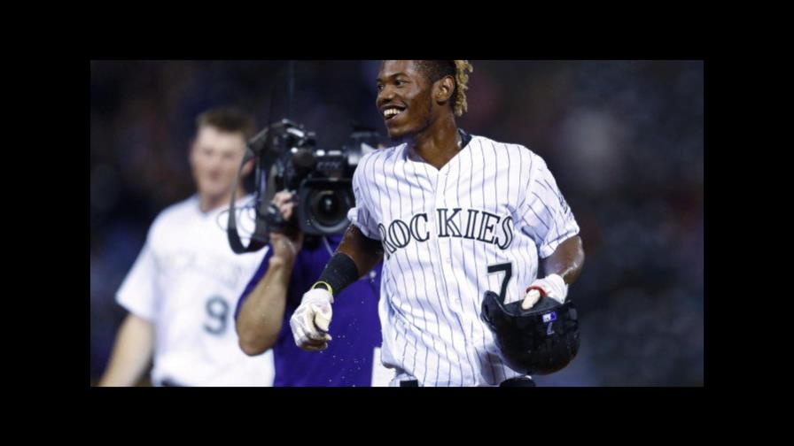 VIDEO: Raimel Tapia disparó el primer jonrón de su carrera 