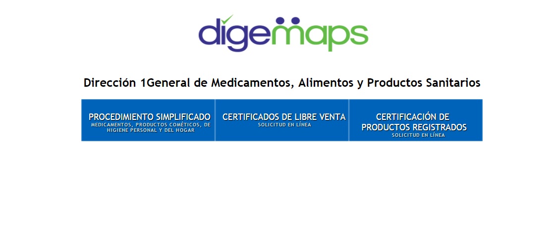 Opción que te brinda el Ministerio de Salud Pública para el Registro Sanitario.