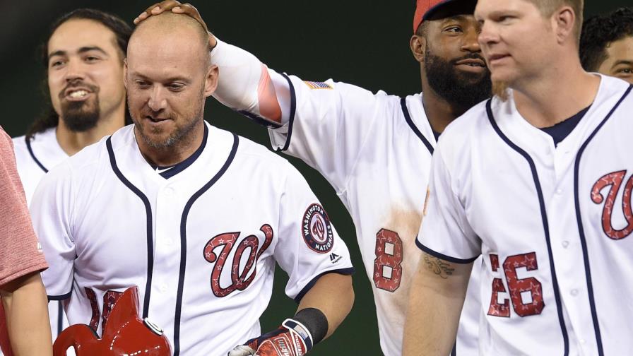 Raburn dispara hit de oro y salva otro mal momento del bullpen de los Nacionales