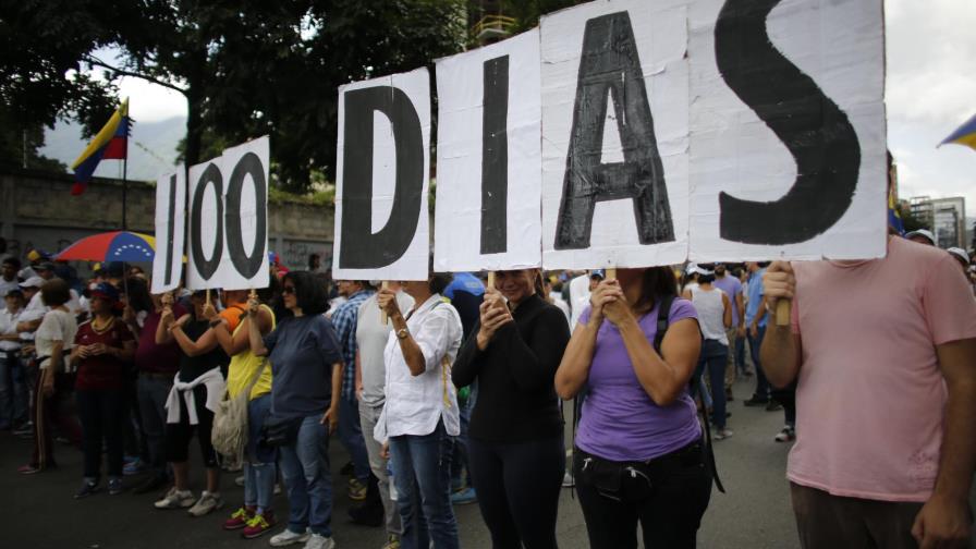 Oposición celebra  100 días protestas 