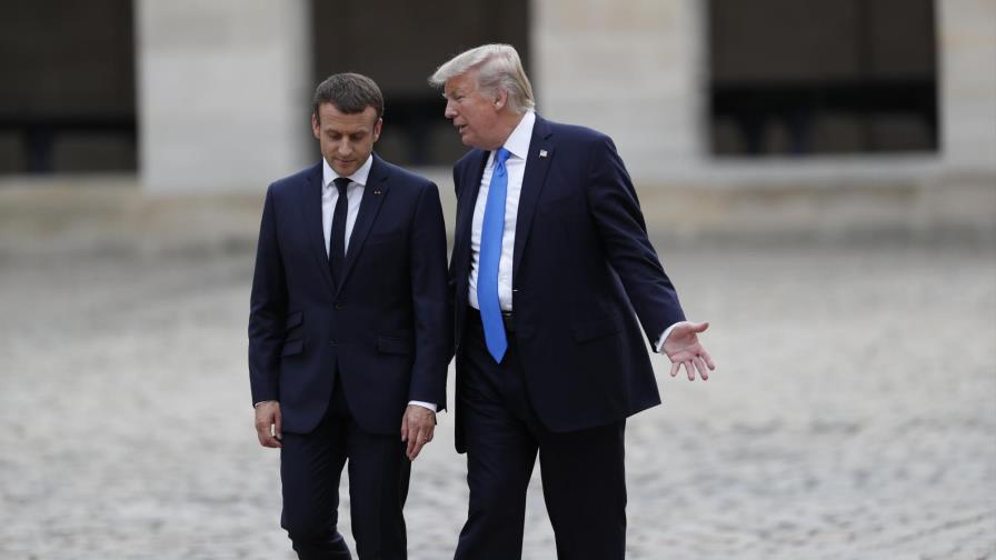 Macron defiende Acuerdo de París y Trump alega que “algo podría ocurrir”