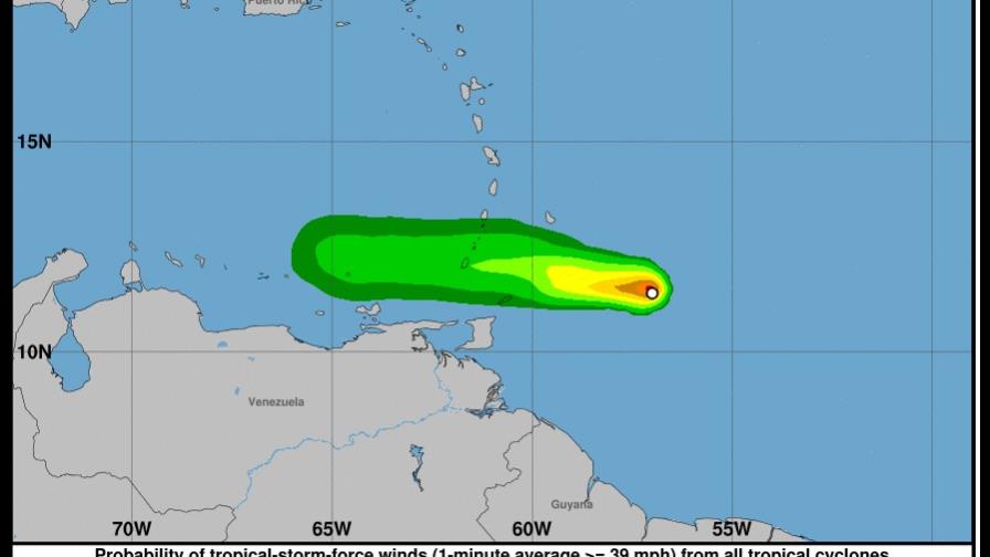 Tormenta tropical Don se debilita en su avance por el sureste del Caribe
