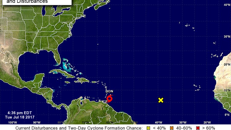 Tormenta tropical Don comienza a azotar el Caribe 