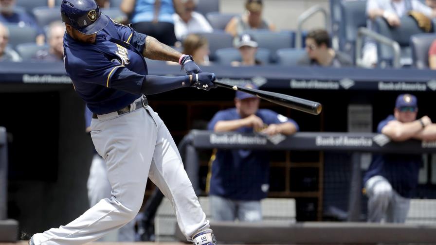 Domingo Santana impulsó la carrera del gane por los Cerveceros